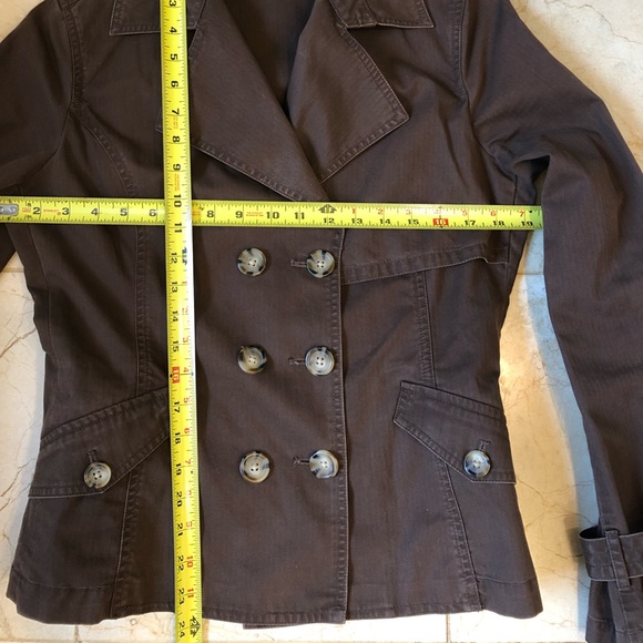 Apt. 9 brown denim jacket, double breasted, Women’s size medium - Picture 8 of 8